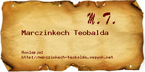 Marczinkech Teobalda névjegykártya